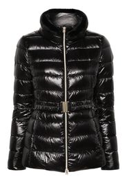 Herno belted high-neck down jacket - Black