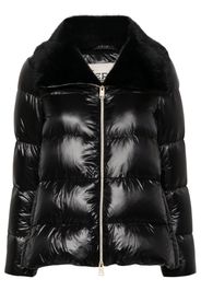 Herno faux-fur collar puffer jacket - Black