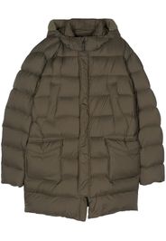 Herno logo-plaque coat - Green