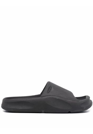 Heron Preston square-toe moulded slides - Black