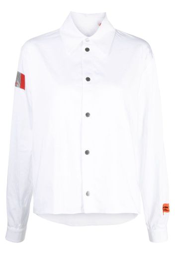 Heron Preston logo-patch cotton shirt - White