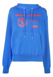 Heron Preston Medieval graphic-print hoodie - Blue