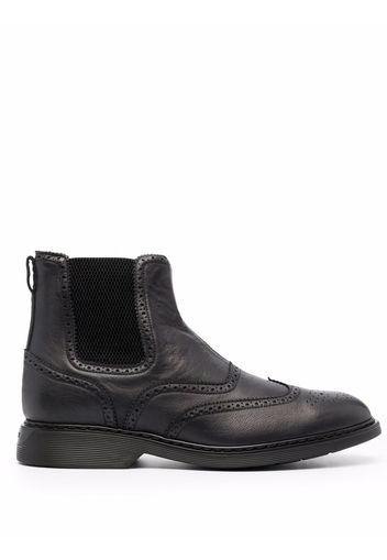 Hogan leather Chelsea boots - Black