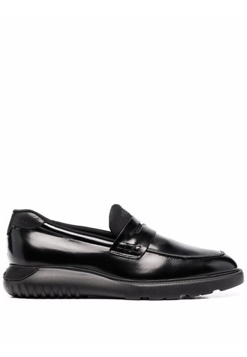 Hogan flatform-sole penny loafers - Black