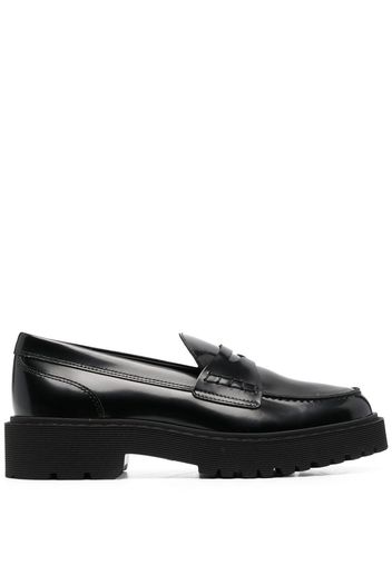 Hogan platform penny loafers - Black