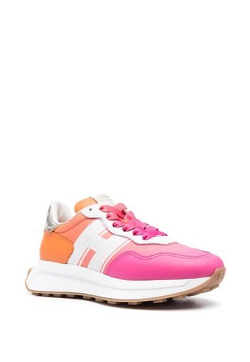 Hogan colour-block low-top sneakers - Orange