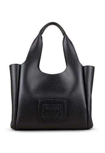 Hogan medium H-bag leather tote bag - Black