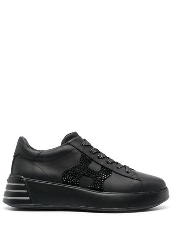 Hogan Rebel sequin-detail leather sneakers - Black