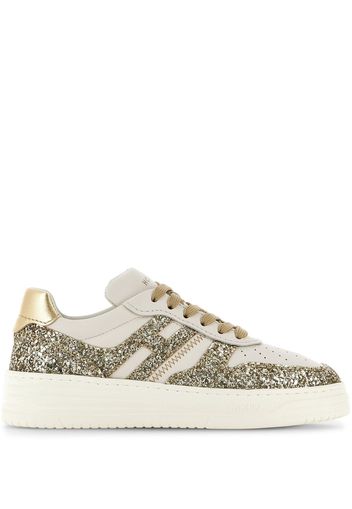 Hogan H630 sequin-embellished sneakers - Gold