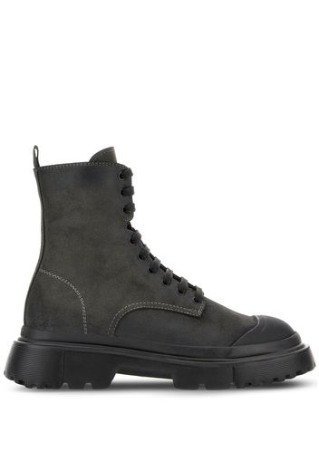 Hogan H619 Anfibio leather boots - Black