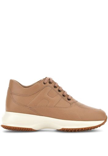 Hogan Interactive leather low-top sneakers - Brown