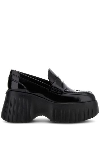 Hogan H-Stripes platform loafers - Black