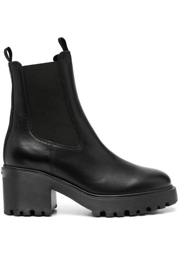 Hogan slip-on leather ankle boots - Black