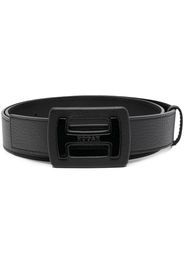 Hogan logo-engraved leather belt - Black
