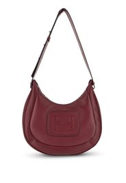Hogan logo-embossed leather shoulder bag - Red