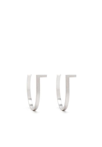 Unfinishing Line medium hoop earrings