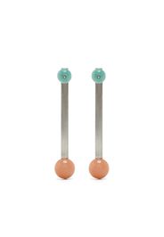 Hsu Jewellery unfinishing two-tone jasper earrings - Silver