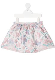 floral-jacquard mini skirt