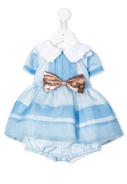 Hucklebones London bow-detail flared dress - Blue