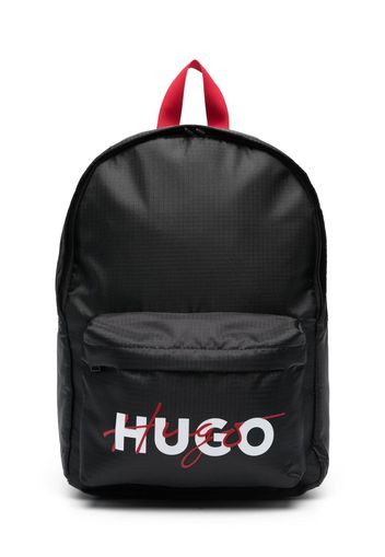 HUGO KIDS logo-print backpack - Black