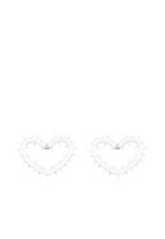 Hugo Kreit Spiky Heart transparent earrings - Neutrals