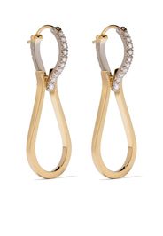 18kt white and yellow gold diamond drop earrings