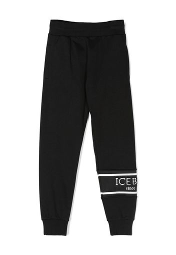 Iceberg Kids logo-trim track pants - Black