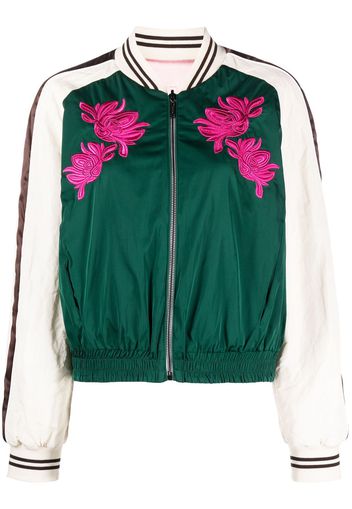 Iceberg floral-embroidered bomber jacket - Green