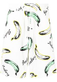 Iceberg banana-pint cotton Bermuda shorts - White