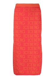 Iceberg intarsia-knit midi skirt - Red