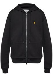 Iceberg logo-embroidered cotton hoodie - Black