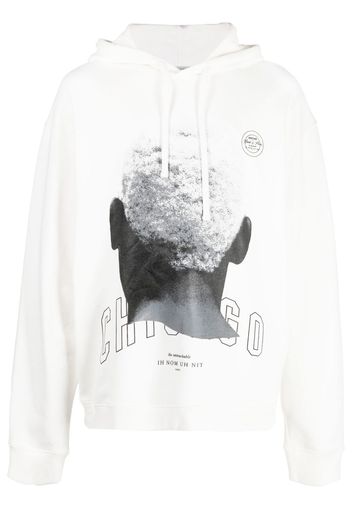 Ih Nom Uh Nit logo drawstring hoodie - White