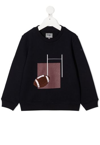 rugby-print jersey sweatshirt