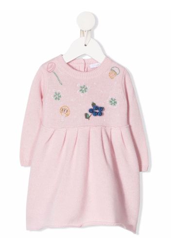 Il Gufo knitted long-sleeve dress - Pink