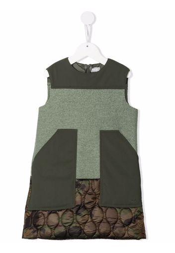 Il Gufo sleeveless patchwork dress - Green