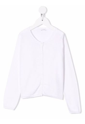 Il Gufo fine-knit cotton cardigan - White