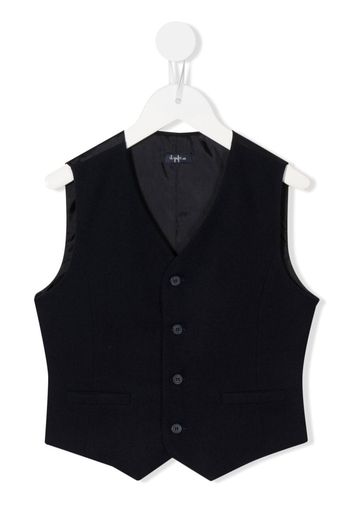 Il Gufo single-breasted fitted waistcoat - Blue