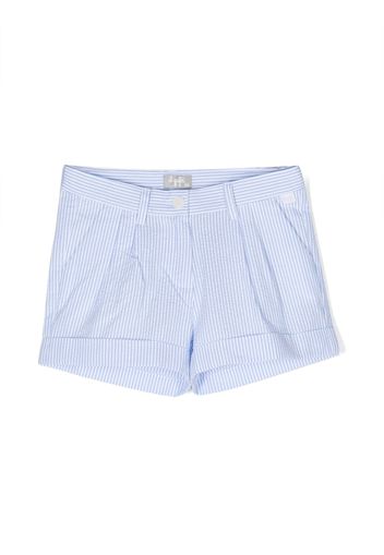 Il Gufo striped cotton shorts - Blue