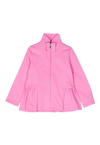 Il Gufo ruffled high-neck jacket - Pink