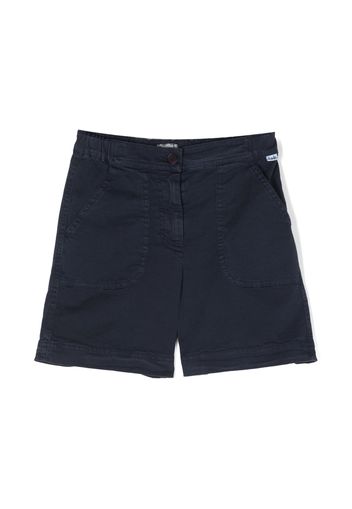 Il Gufo front-pockets stretch-cotton shorts - Blue