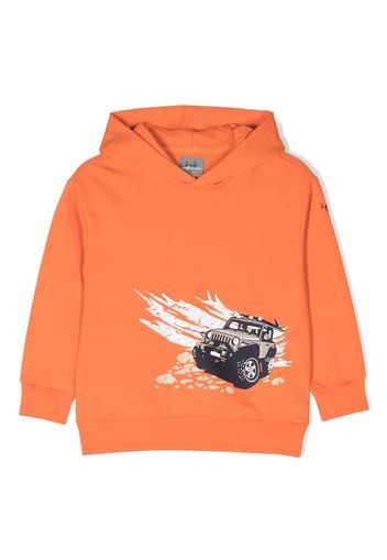 Il Gufo graphic-print detail hoodie - Orange