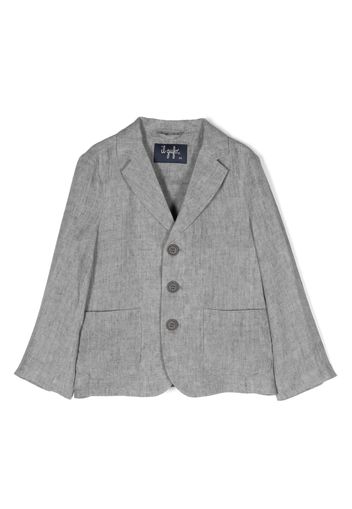 Il Gufo single-breasted cotton blazer - Grey