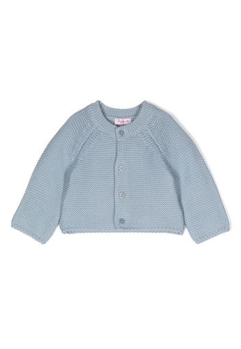 Il Gufo knitted cotton cardigan - Blue