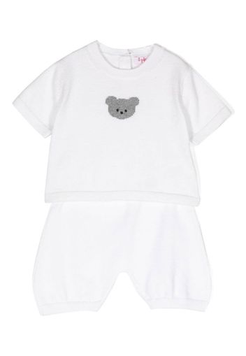 Il Gufo knitted cotton baby set - White