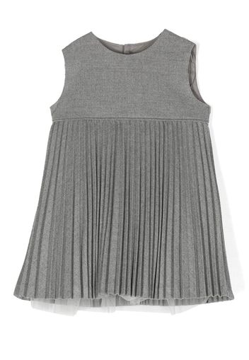 Il Gufo pleated mini dress - Grey