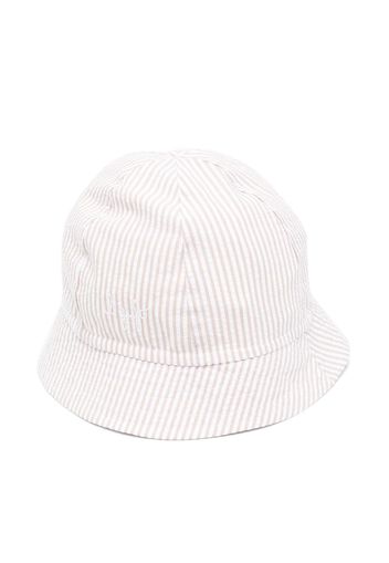 Il Gufo stripe-print cotton sun hat - White