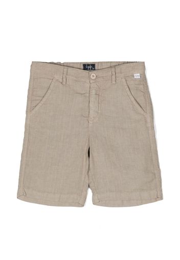 Il Gufo logo-tag casual shorts - Brown