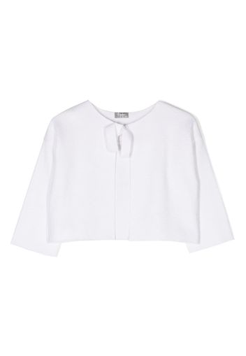 Il Gufo bow-detail cardigan - White