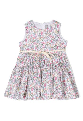 Il Gufo floral-print tiered dress - Pink