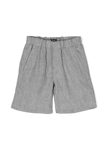 Il Gufo mélange-effect linen shorts - Grey